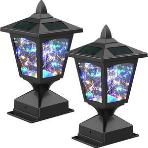 30 Pcs Colorful LED, 4  Silicon Solar Panels, fit 4x4 6x6 Wooden‎ Posts 2 pack